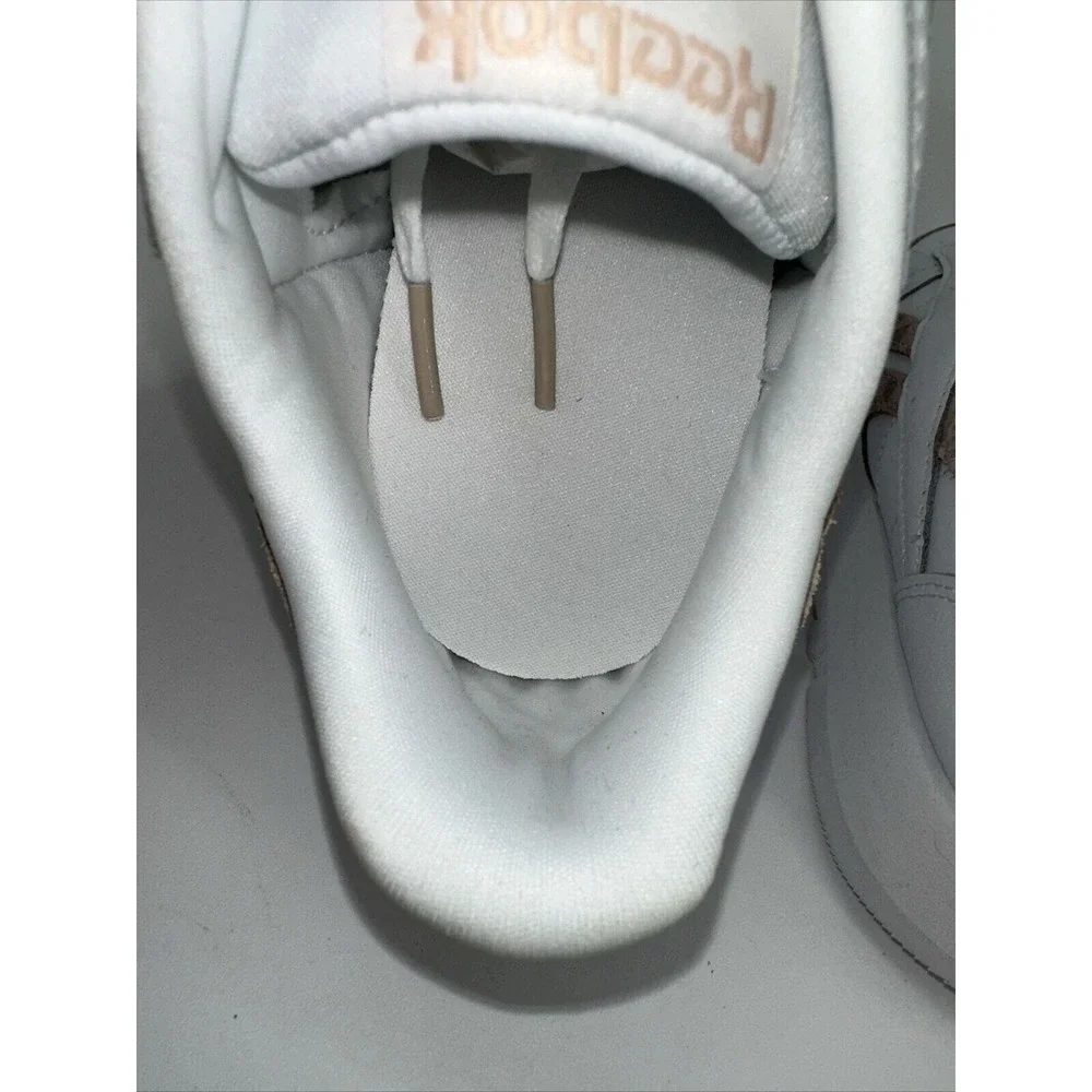 Reebok Classic Leather Womens White Cheetah Print Sneakers GY7173 Size‎ 9 NEW